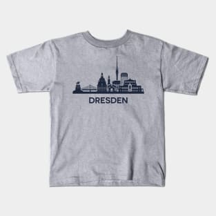 Dresden City Skyline, extended version Kids T-Shirt